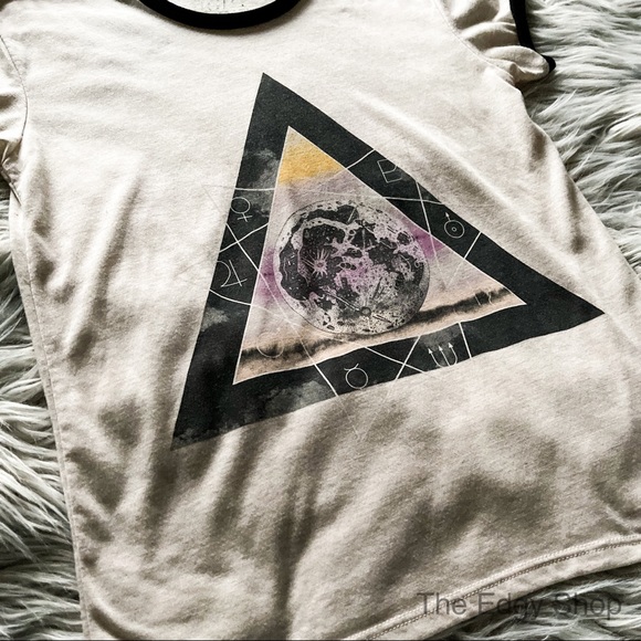 Mighty Fine | Zodiac Moon Triangle Ringer T-Shirt - Picture 2 of 4